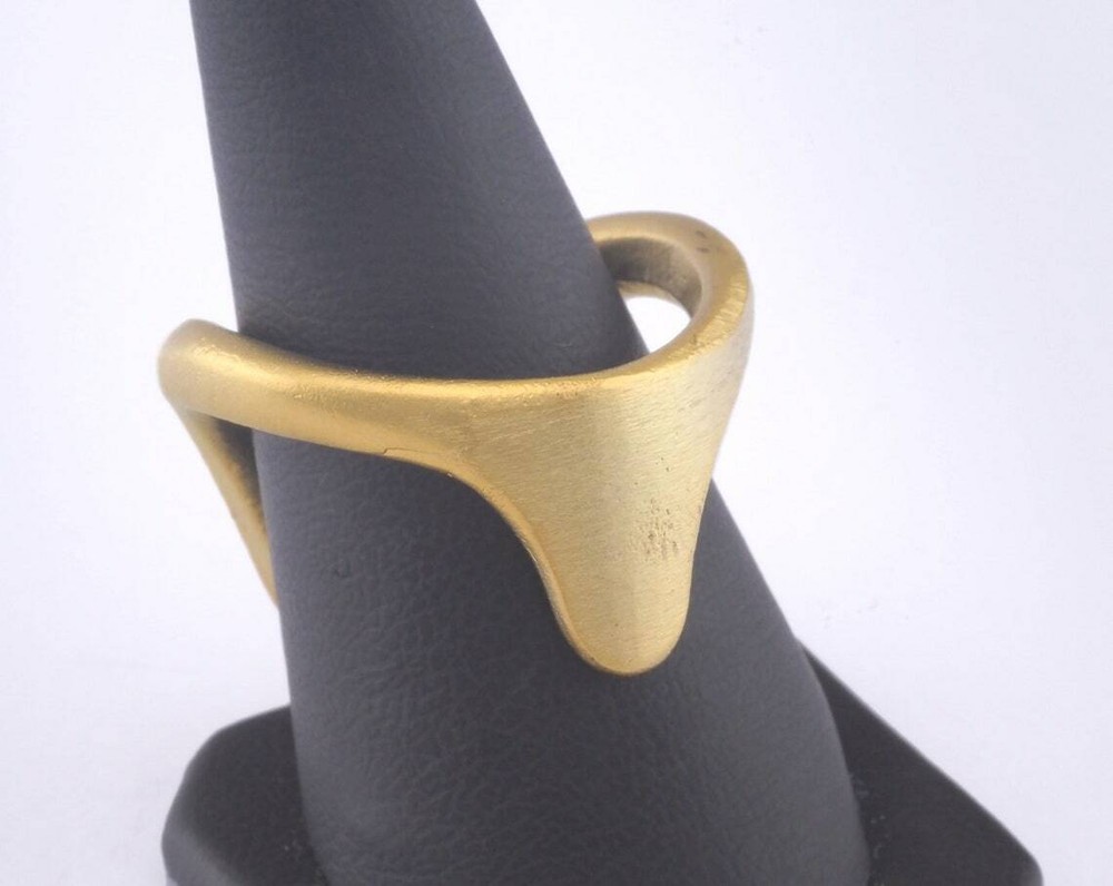 Adjustable Ring Matte Gold Plated brass (19mm 9US inner size) 2989 ring23