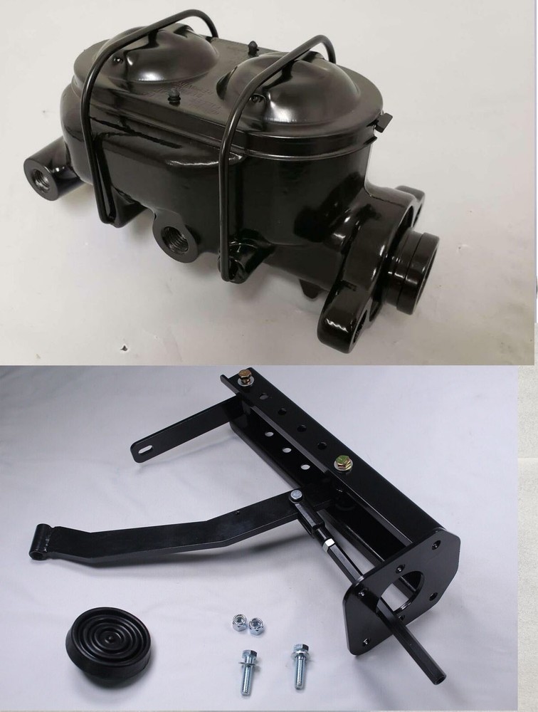 Universal Power Brake Pedal Assembly Firewall Under Dash Mount + 1" Bore Master