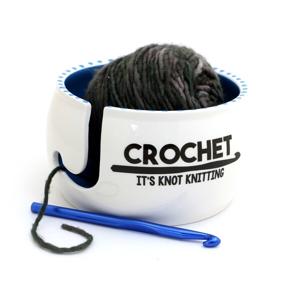 Ceramic Yarn Bowl for Crochet Fanatics