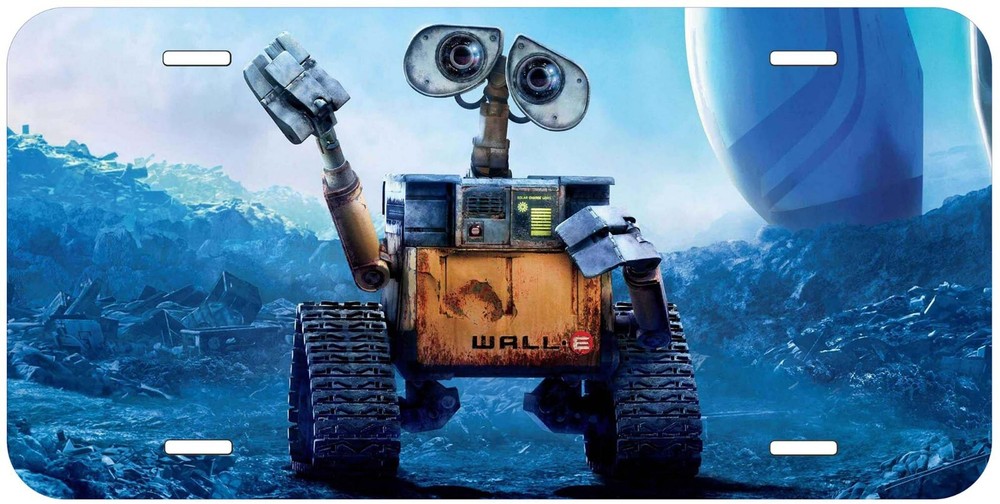 Wall E Robot Aluminum Car Tag Novelty License Plate