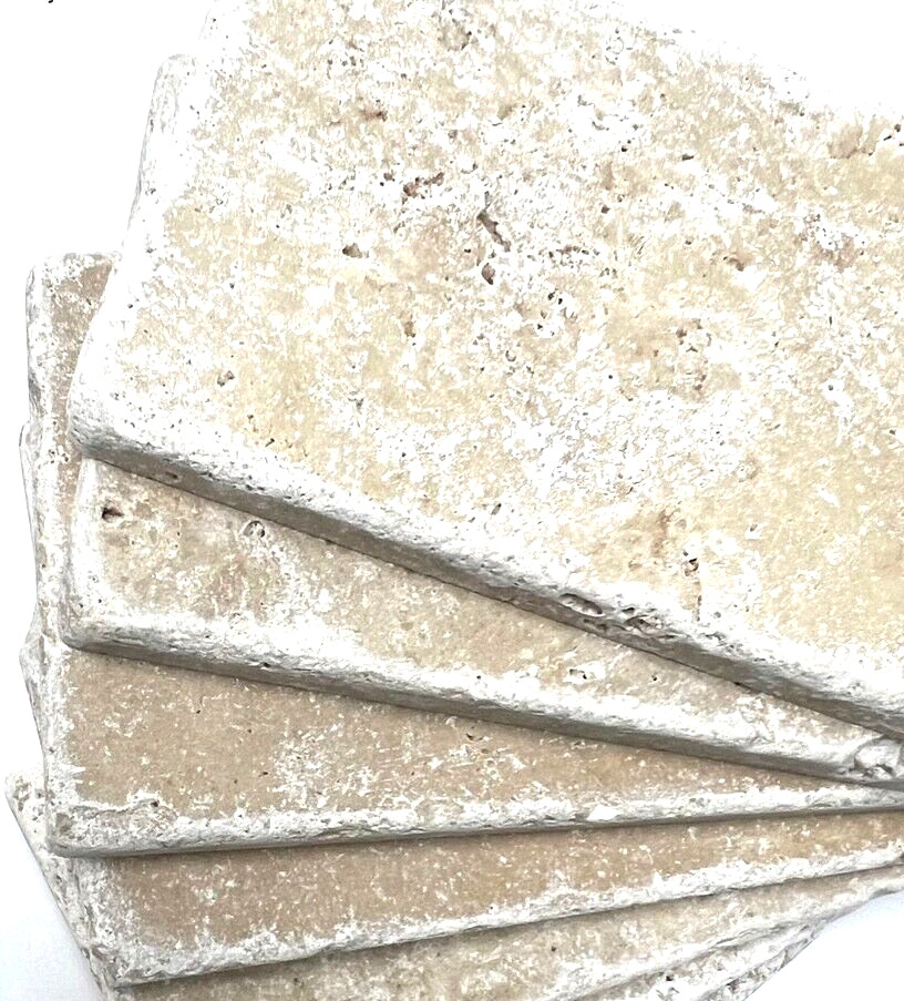 Ivory Medium 3x6 Tumbled Travertine Tile Wall Floor Kitchen Backsplash (1 SF)