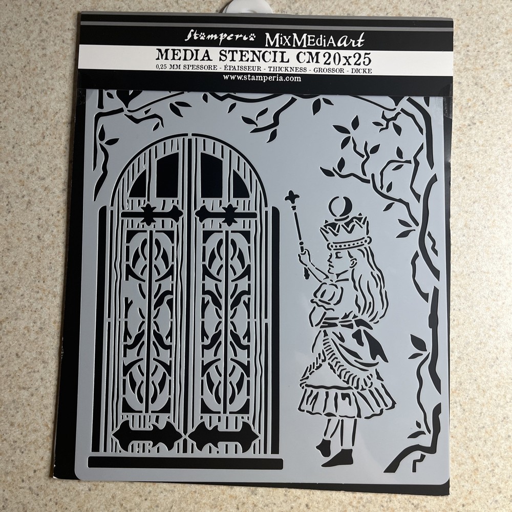Stamperia Stencil 7.87"X9.84"- Alice Door  KSTD091