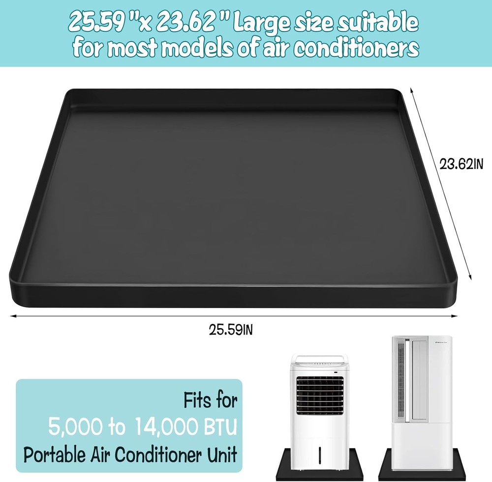 Portable Air Conditioner Drip Pan with Raised Edge