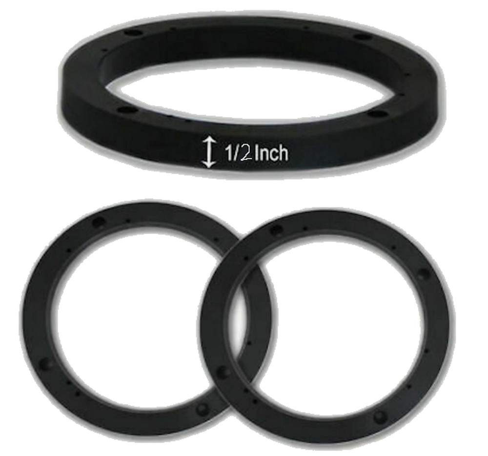 Universal 1/2" speaker stackable adapters 5-1/2" to 6-1/2” ring extenders 2pc