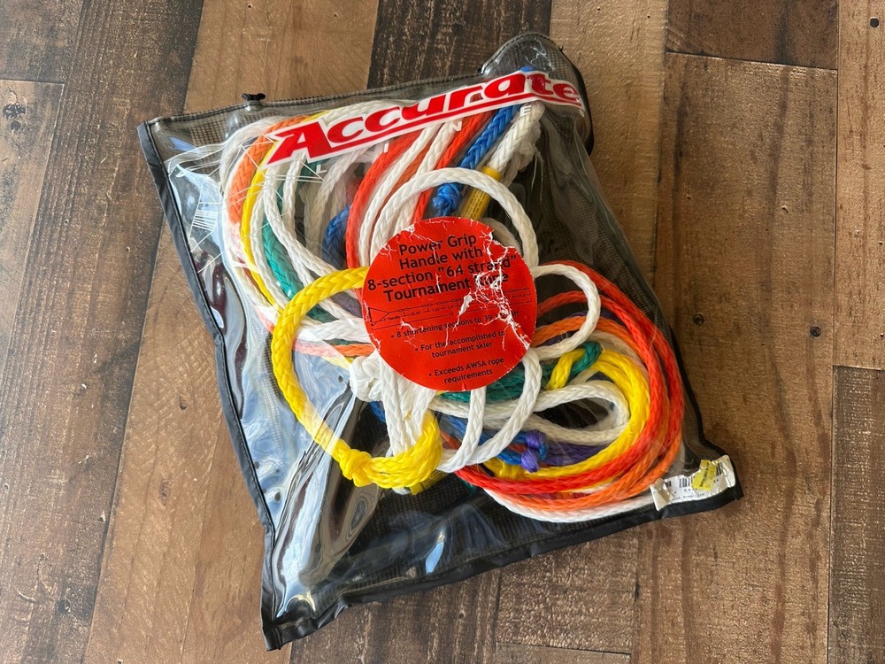 Accurate Tournament 75’ 8-Section AWSA Color Coded Water Ski Rope Wakeboard Wake