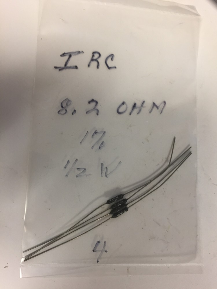 IRC  8.2 OHM 1/2W 1% 4 PCS   NOS
