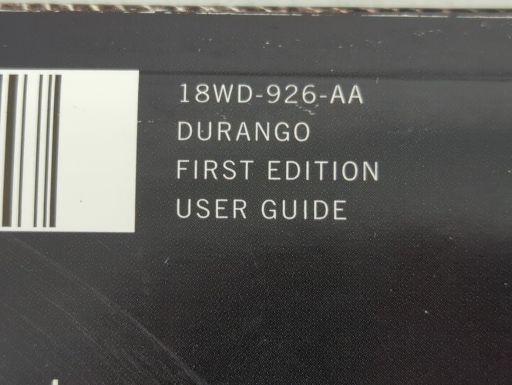 2018 Dodge Durango Owners Manual Book Guide M7GZ2