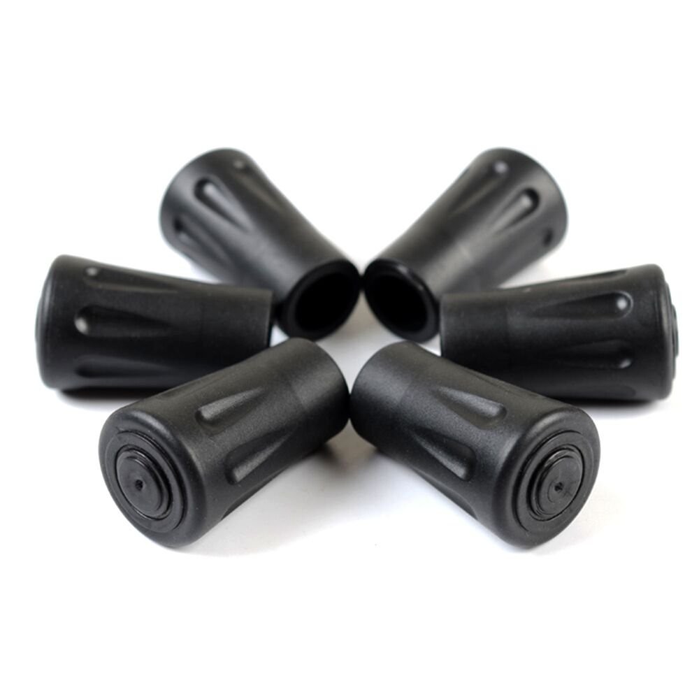 Walking Stick Rubber Tips 16 Pack Hiking Trekking Pole Plain Bottom