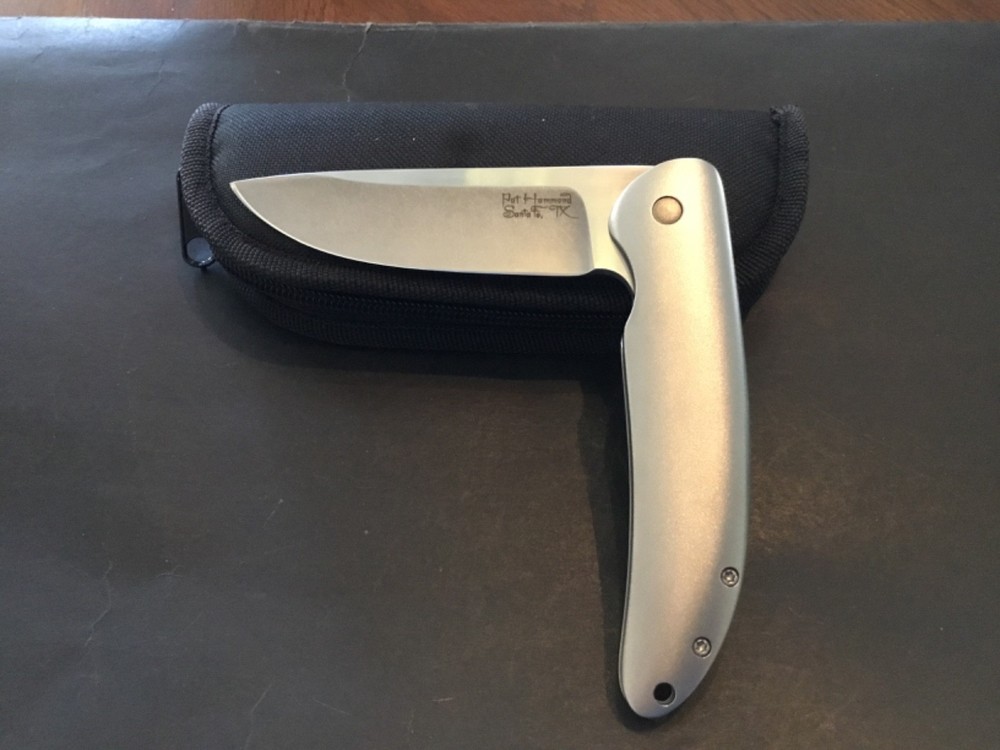Custom Pat Hammond Ano Ti Flipper Folder Folding Knife