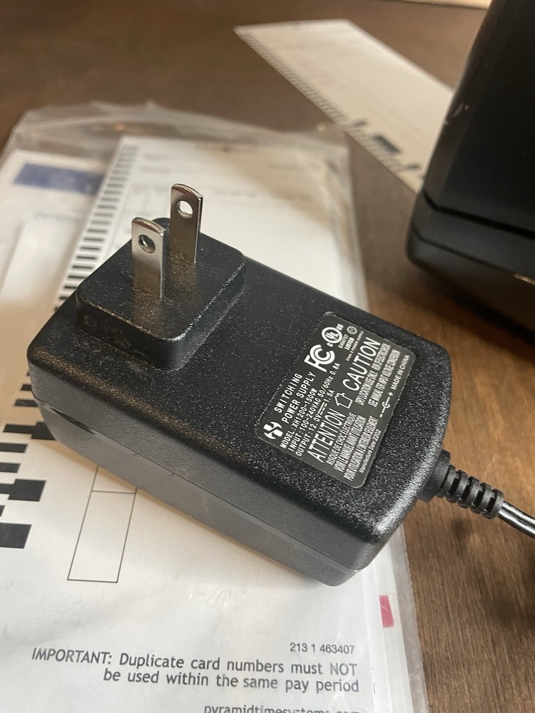 Pyramid Time Solutions 5000 Time Clock Auto Totaling With Keys Preowned