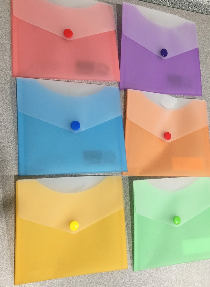 iFile CD Holder 2 Pockets & Snap Button - 6 Assorted Colors #33978