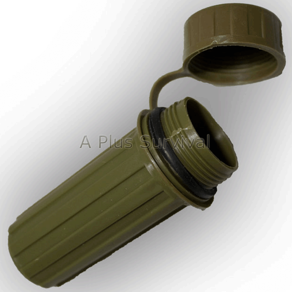 2 Pack Plastic Match Tinder Box Olive Drab Waterproof Container Survival