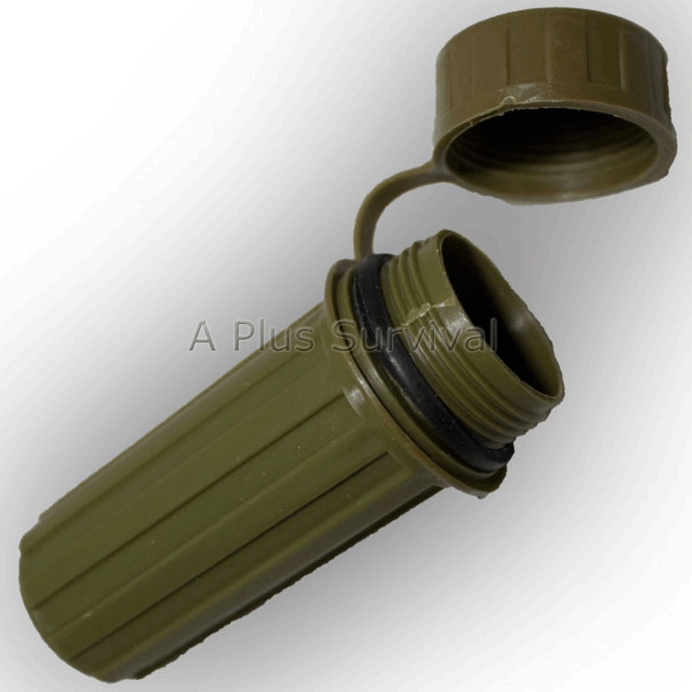 2 Pack Plastic Match Tinder Box Olive Drab Waterproof Container Survival