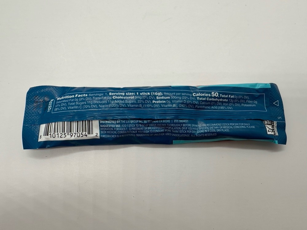 Liquid IV FIRECRACKER Hydration Multiplier Powdered Mix 20 packets exp 2027