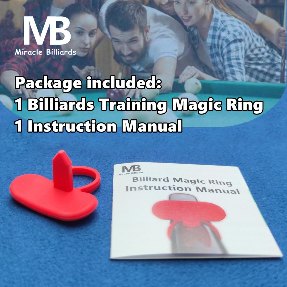Cue Grip Trainer for Billiards & Pool - Silicone Alignment Ring, Improve Red