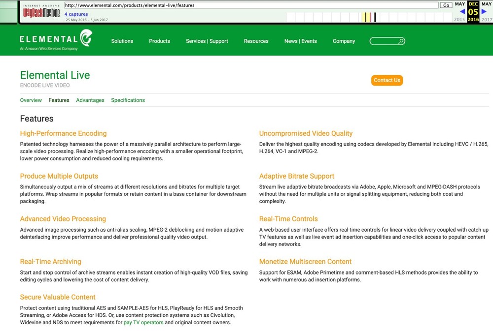 Elemental Live 280AE (Elemental L281AE) Live Video Streaming Encoder