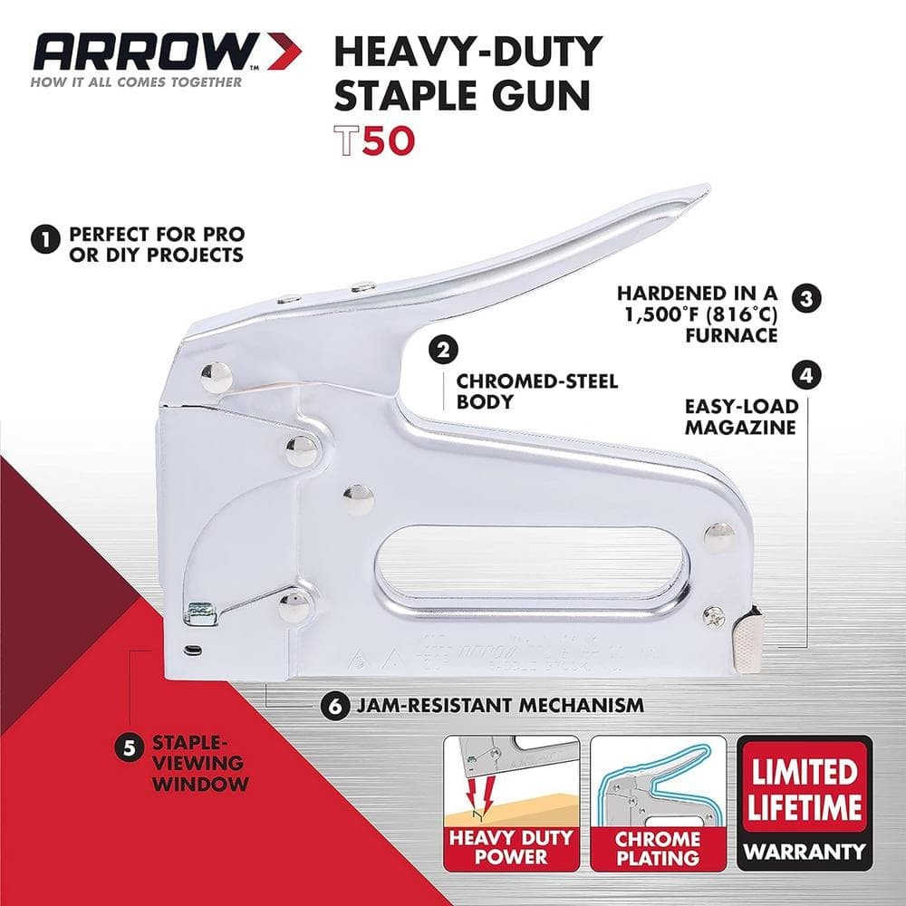 T50 Heavy Duty Manual Staple Gun
