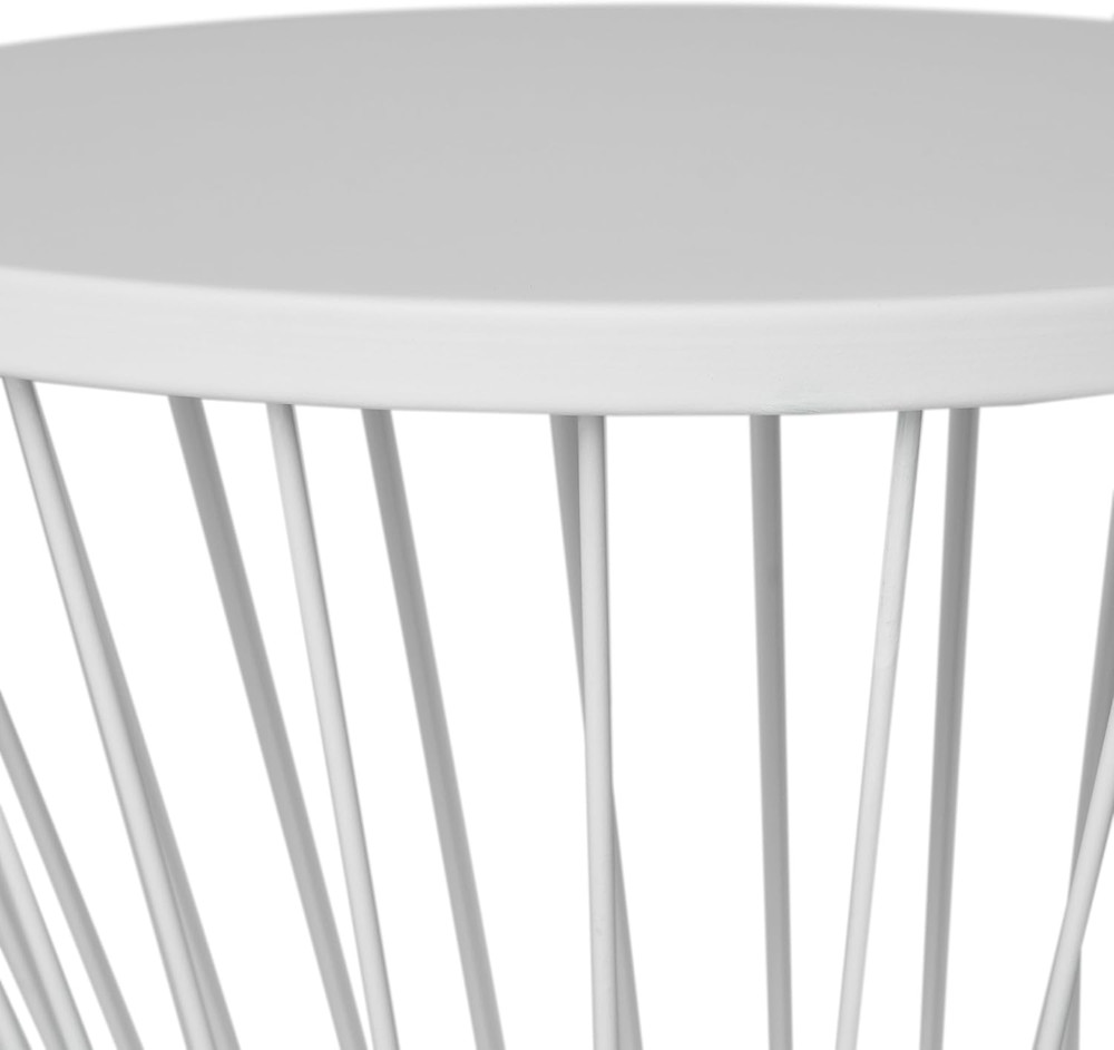 Christopher Knight Home Lassen Outdoor 16" Iron Side Table, Matte White
