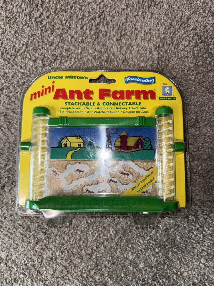 Uncle Milton's Mini Ant Farm Red Stackable & Connectable New Sealed Ages 6+