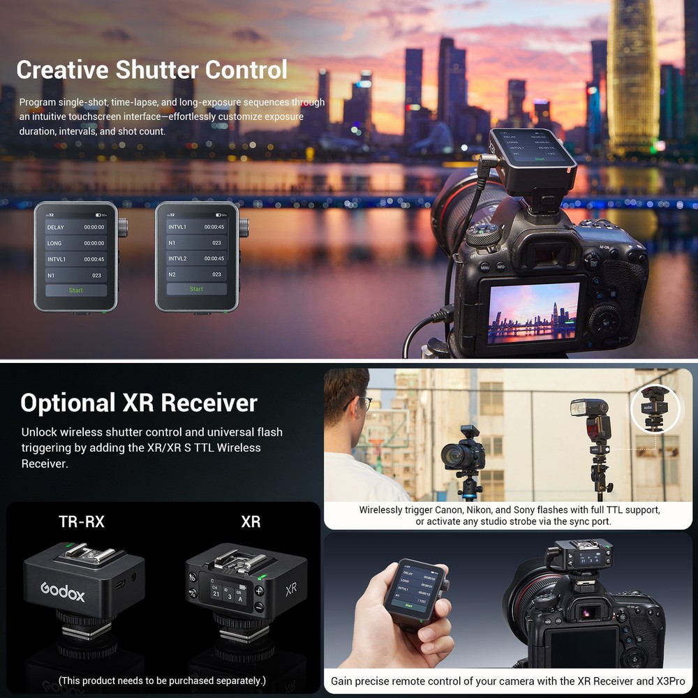 US Godox X3pro-N 2.4G Wireless TTL HSS Flash Light Trigger Transmitter For Nikon