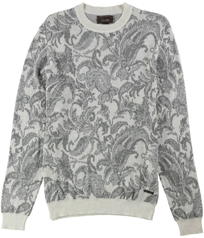 Tasso Elba Mens Paisley Pullover Sweater