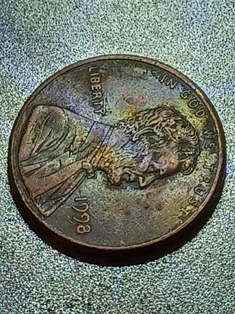 1998 LINCOLN CENT ERRORS WIDE A AND M OFF CENTER STRIKE