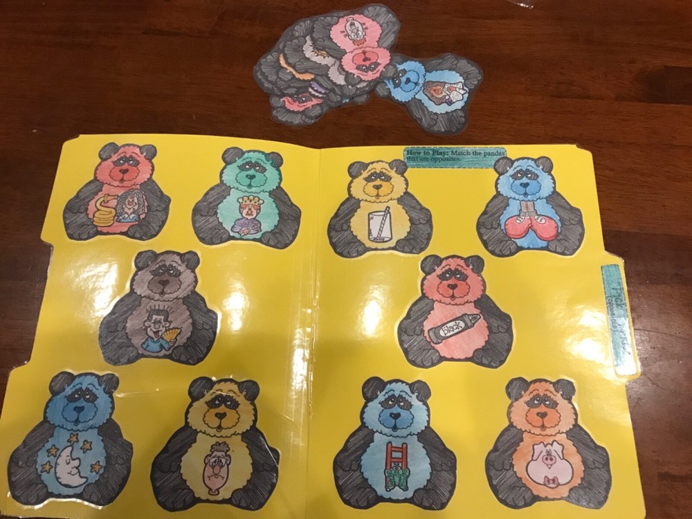 Pick a Panda! opposites 1-4 grades language arts file folder game