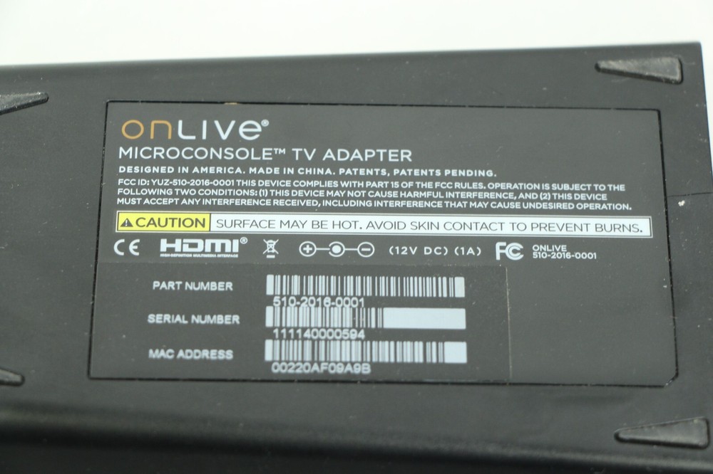 Onlive Microconsole TV Adapter