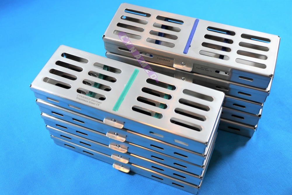 STERILIZATION TRAY FOR 5 INSTRUMENTS W/ REMOVABLE SILICONE 10PCS GERMAN