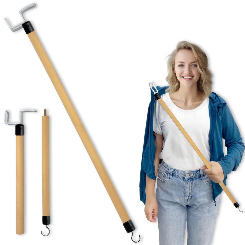 Nourislif 27'' Dressing Stick, Long Stick for Elderly, Disabled,...