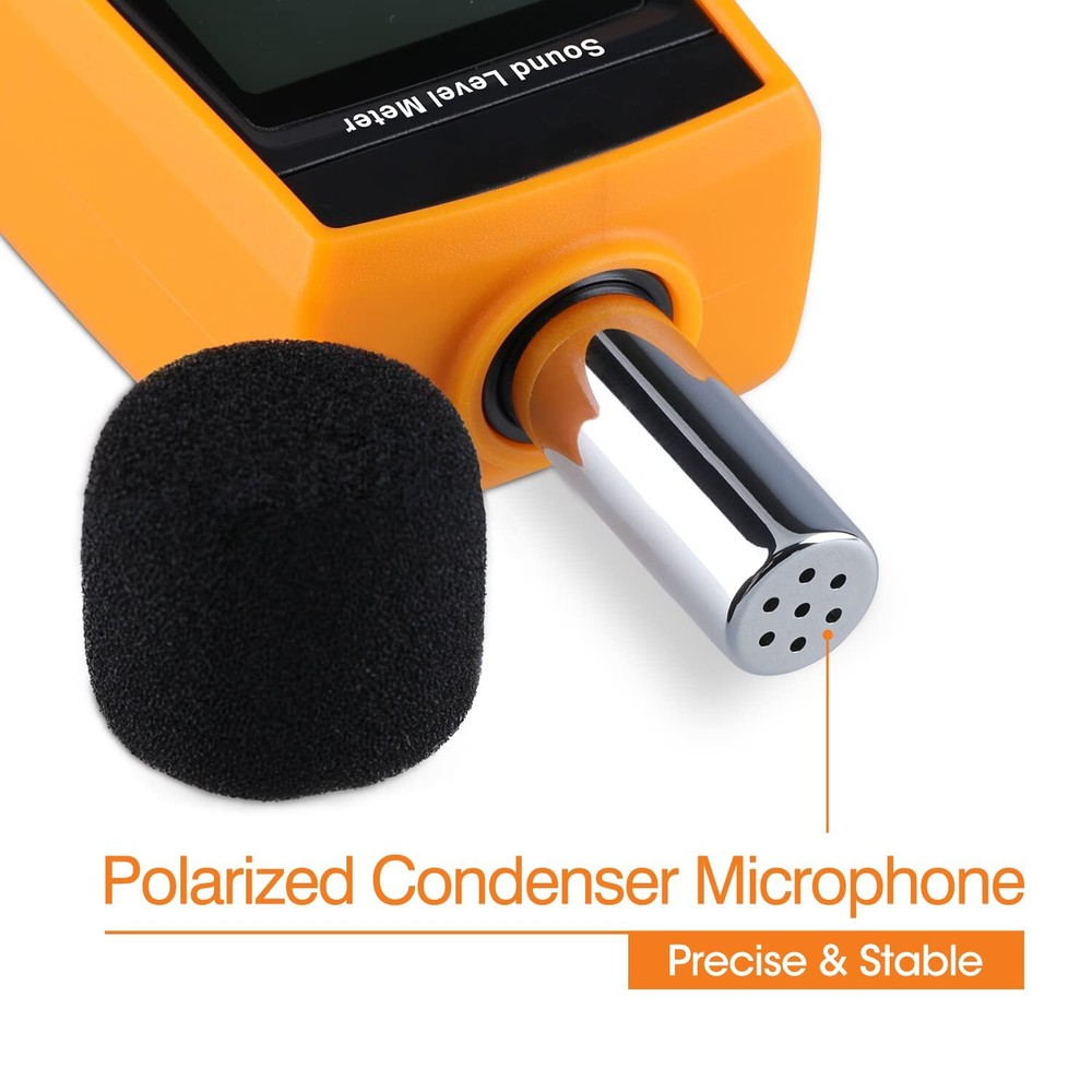 Decibel Meter Sound Level Reader 30130dba Handheld Sound Noise Meter With Back