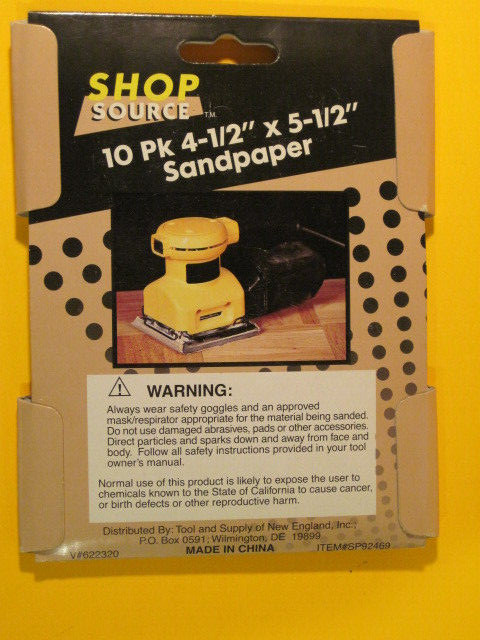 Shop Source Variety 1/4 Sheet Sandpaper - 10 Pack