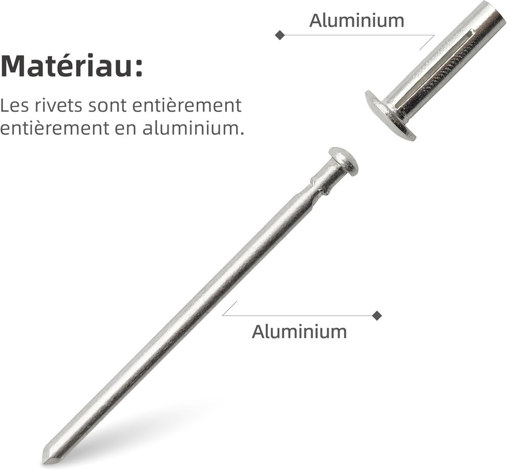 50PCS Tri-Fold Aluminum Blind Rivets, Tri Grip Exploding Pop Rivets for Automoti