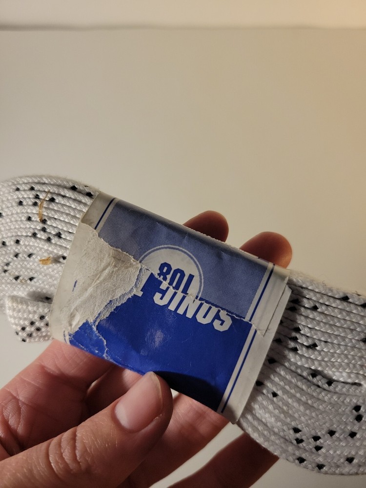 Sonic Tip 108" White Hockey Skate Laces