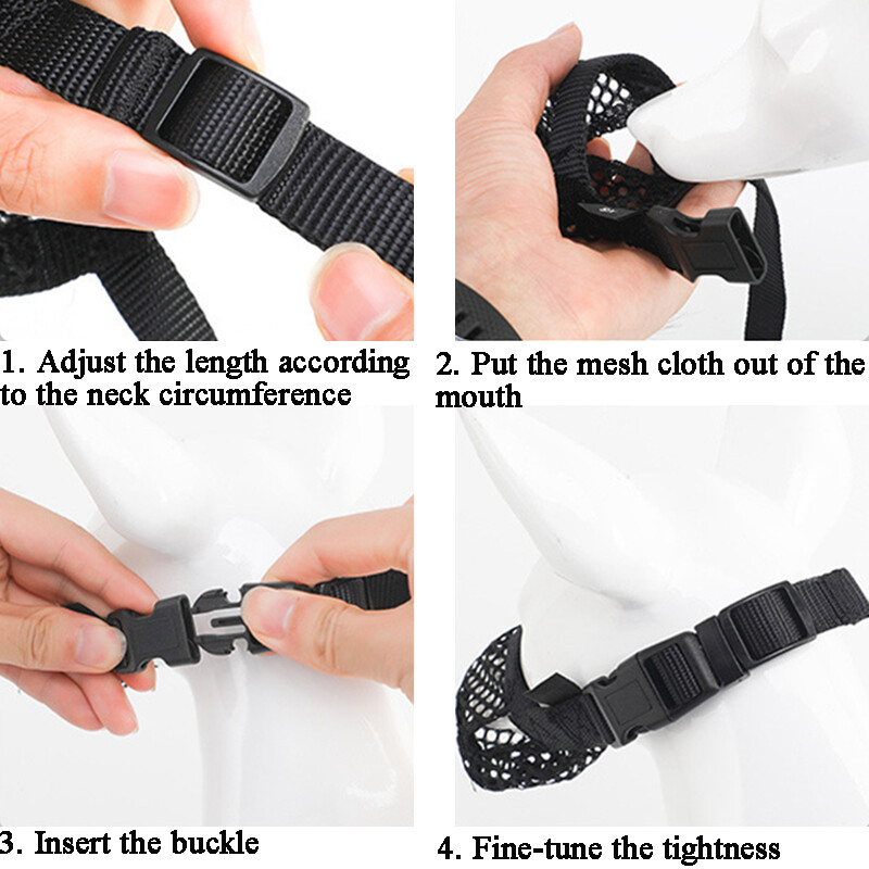 Dog Muzzle Anti Stop Bite Barking Chewing Mesh Mask Training Pet Small Large US