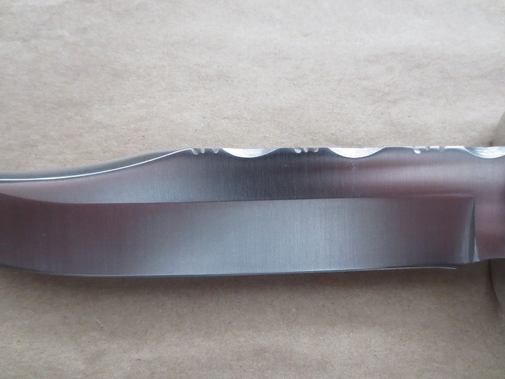 Custom Buck 119 Knife w/Sheath Leather Stacked Handle