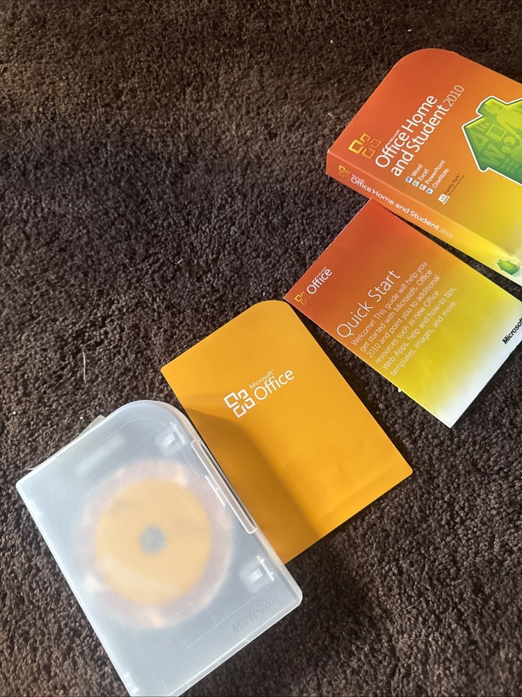 Microsoft Office Home and Student 2010 COMPLETE + Inserts VG Near Mint Disc