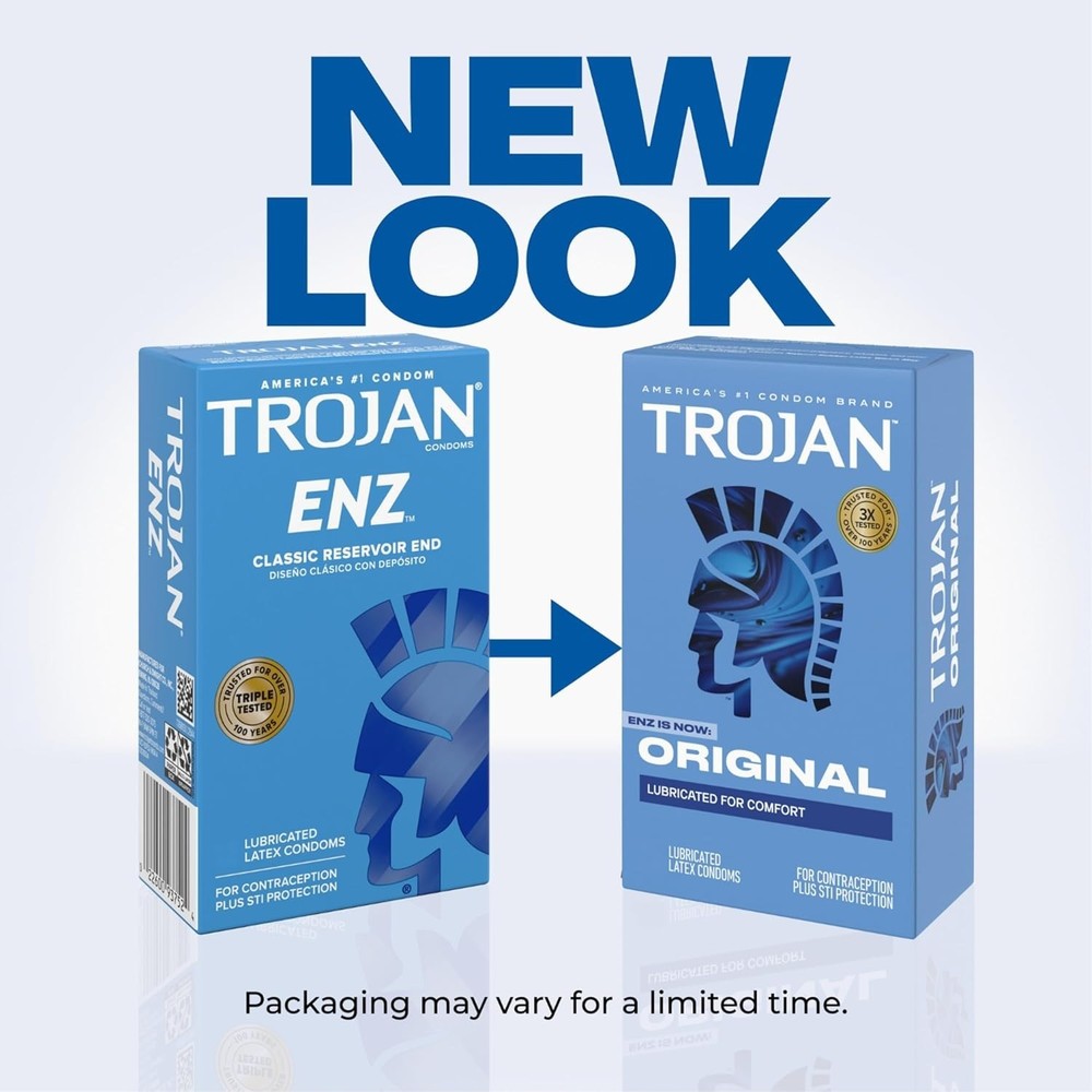 Trojan ENZ Classic Latex Condoms, 36 Count Value Pack - Explore with Confidence