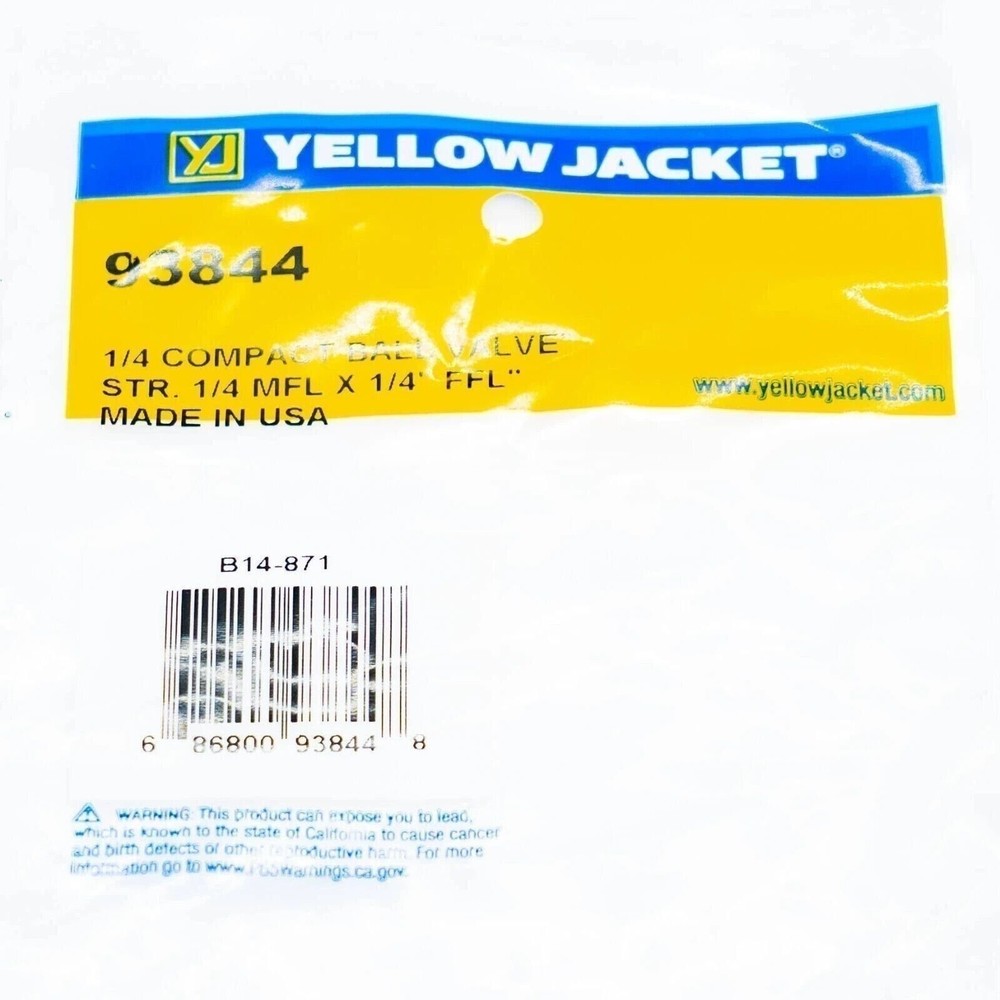 Yellow Jacket Compact Ball Valve Adapter 93844