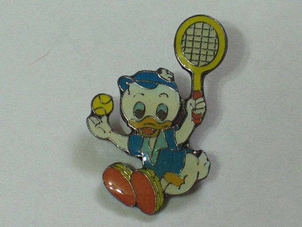 Dewey Duck Playing Tennis Pin (97)