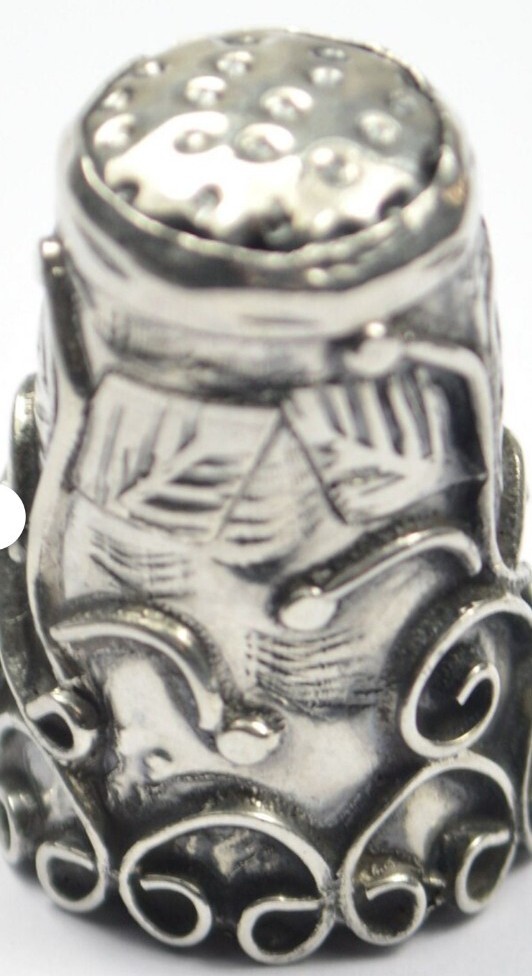 Antique Sterling Silver Victorian Thimble. .925 Sterling Silver