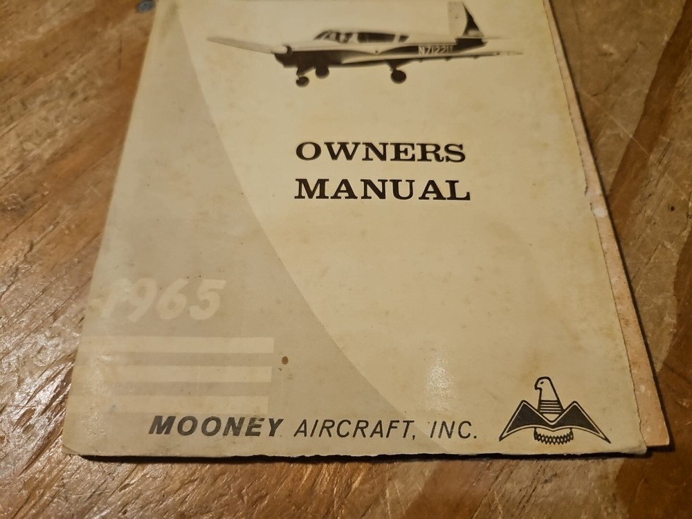 1965 Mooney Master Model M20D Owners Manual