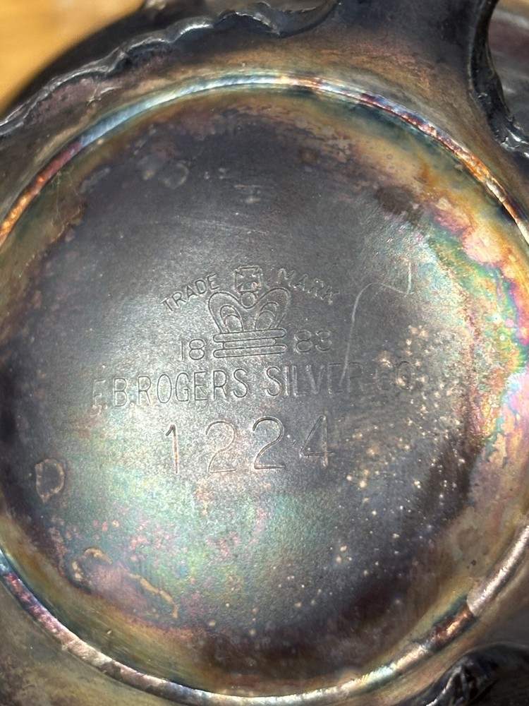 E.B.Rogers Silver Co. Creamer And Sugar No Lid