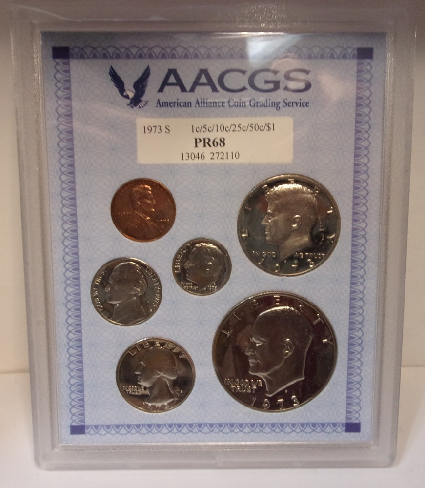 1973-s Proof Set Graded By Aacgs