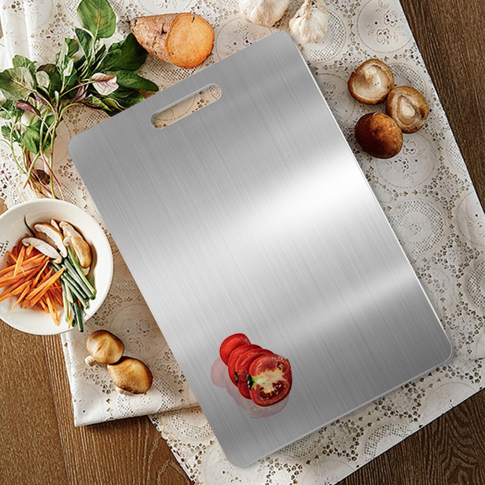 3 Pack Stainless Cutting Board 100% Pure Non-Stick Double-Sided for Kitchen