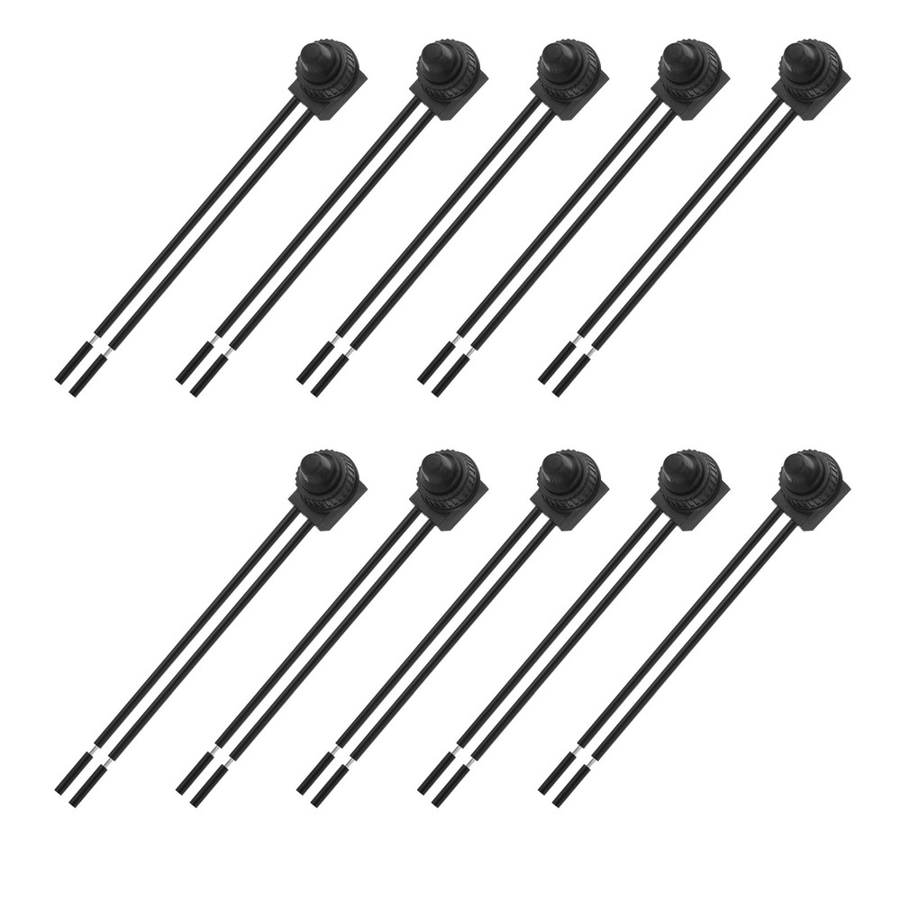 10 Pieces Waterproof Push Button Switch 4.5" Cord for IP67 LED Light Motorcycle