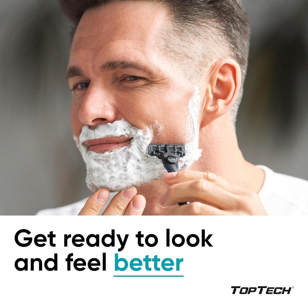 Replaceable Cartridges for Manual Shaving Razor - 3-Blade Technology Refills