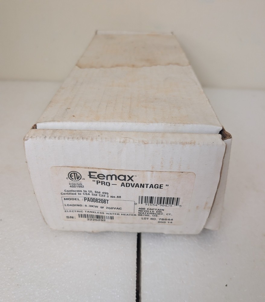 Eemax Pro-Advantage PA008208T Electric Tankless Water Heater 208V 8.3KW