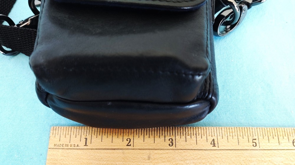 CAMERA BAG~ BLACK LEATHER