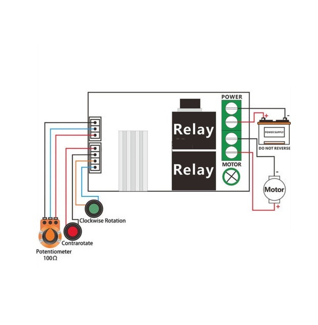 DC 6/9/12/24V 3A DC Motor Speed Controller Forward Backward Reversible Switch